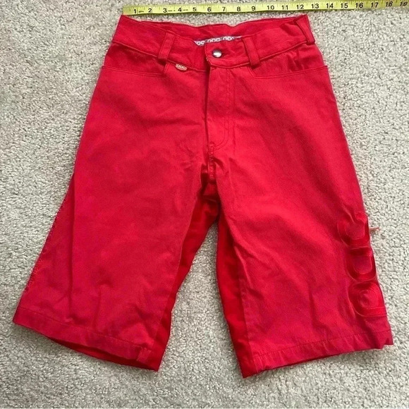 POC Sweden Men Mountain Biking Shorts Red Size XS 12.5” Inseam Outdoor Active. - Picture 4 of 14